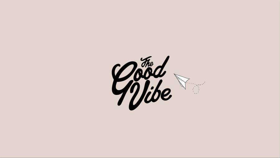 The Good Vibe logo with a paper airplane flying away. — Good Vibe Background