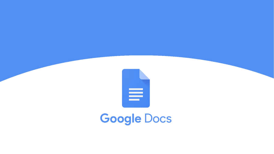 Google Docs-logotyp på blå och vit böjd bakgrund. — Google Docs bakgrund Bakgrundsbilder