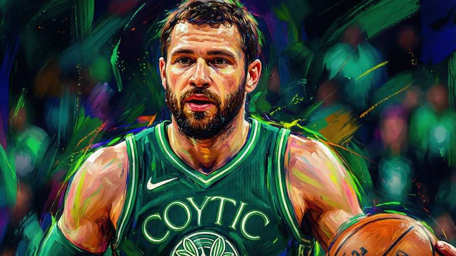 Abstract digital painting of Gordon Hayward in Celtic green. — Gordon hayward Picture