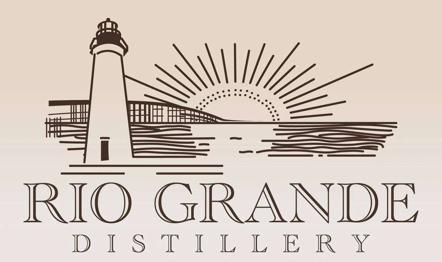 Lighthouse and sunburst logo for Rio Grande Distillery — Grande Wallpaper