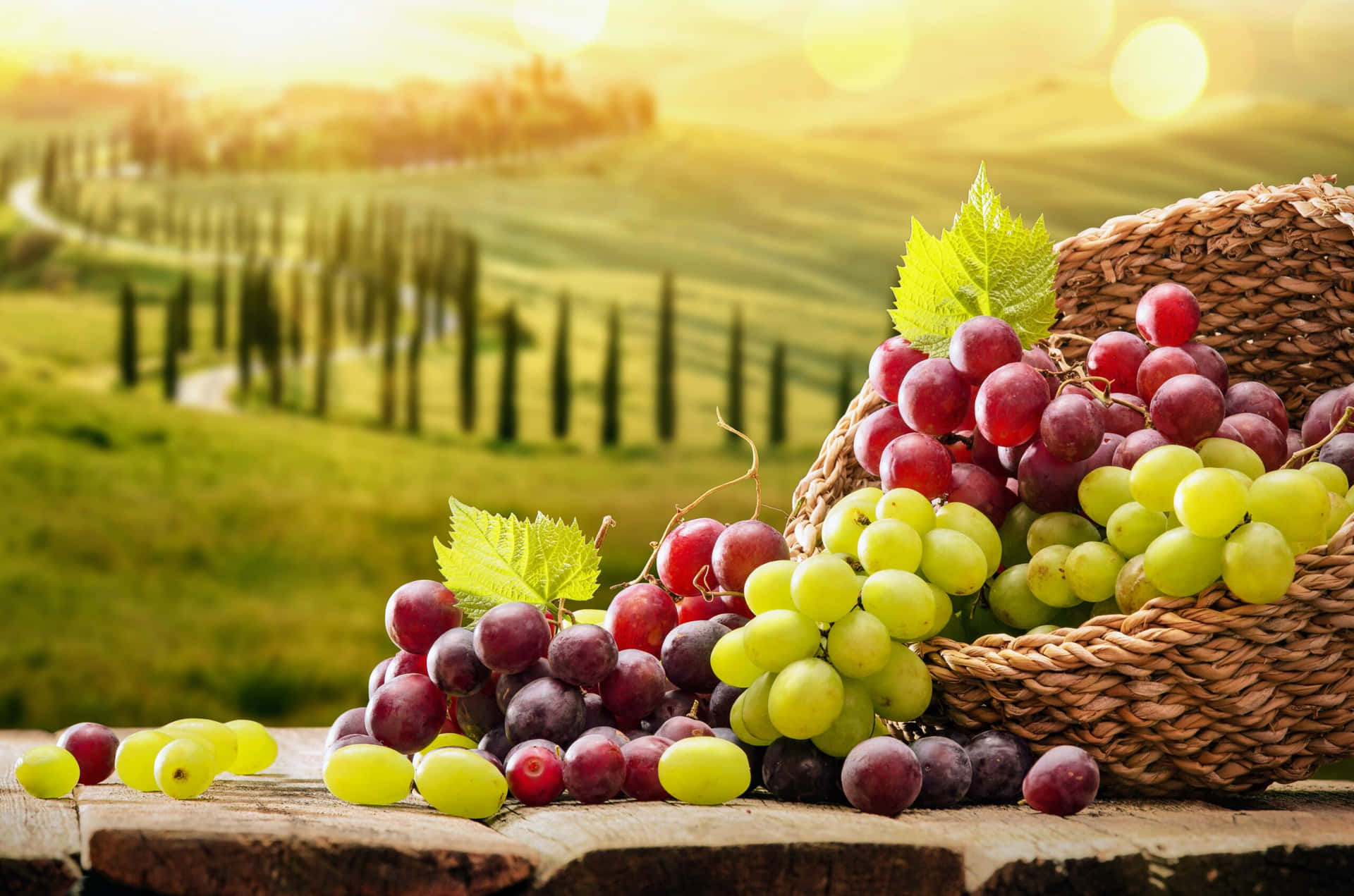 Grapes Background Wallpaper