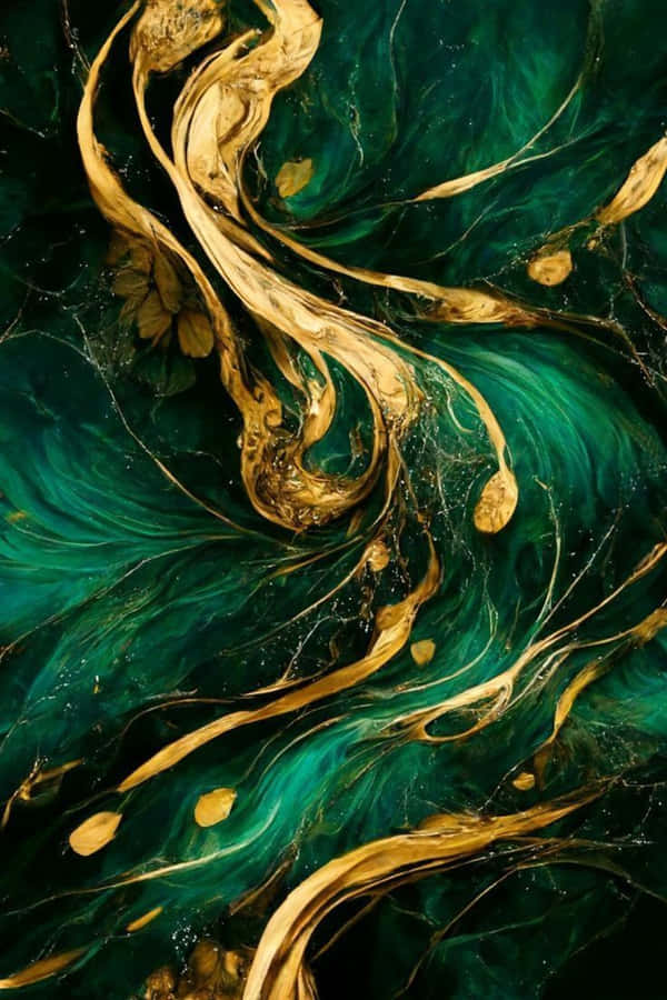 Green And Gold Wallpaper