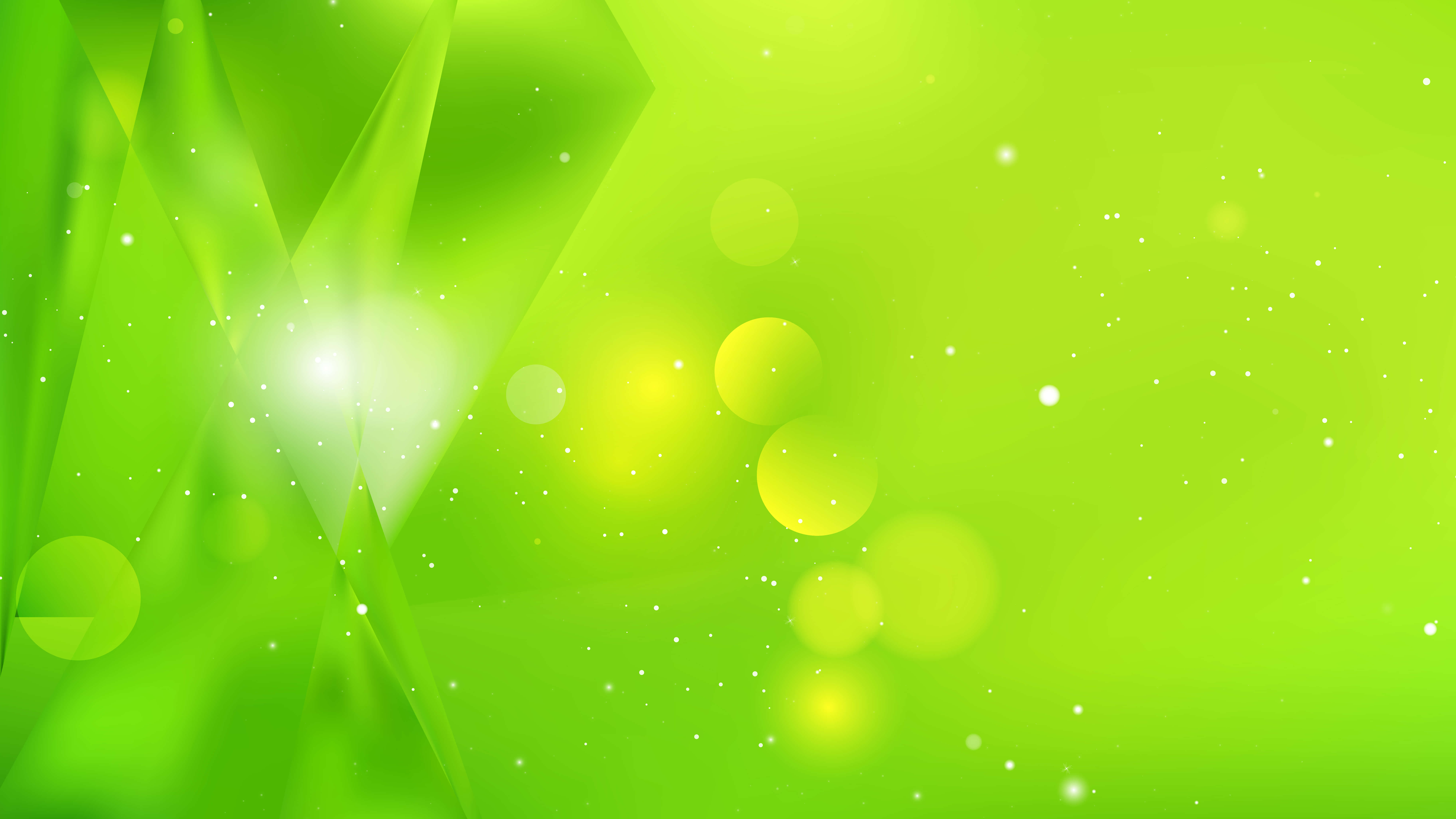 Luminous green abstract digital background with glowing circles and light rays. — Green Background