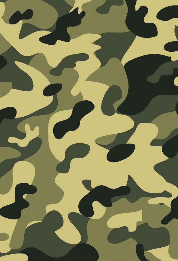 Military camouflage pattern with green beige and black splotches. — Green Camo Background