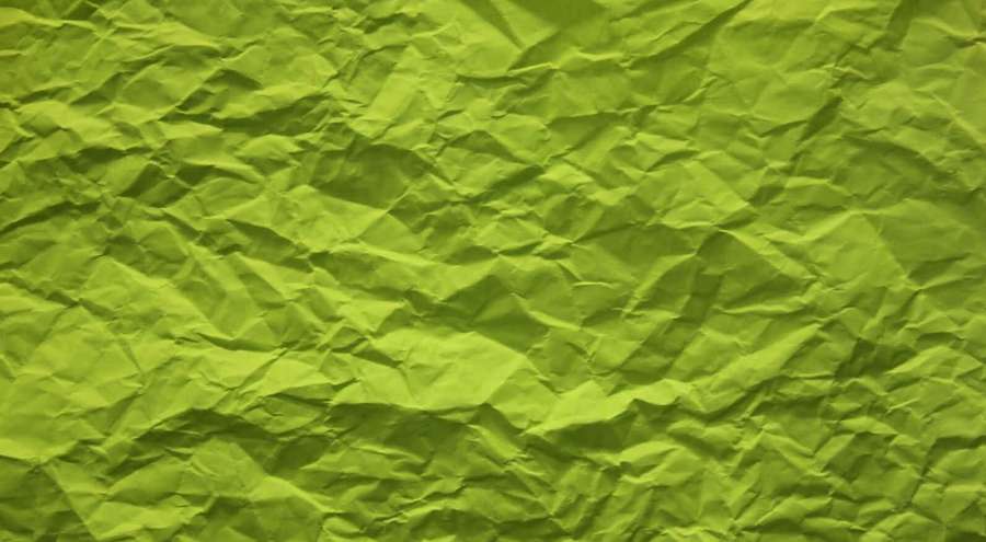 Vibrant lime green crumpled paper texture background. — Green Texture Background