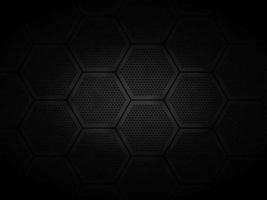 Wallpaper bertekstur heksagonal gelap dengan panel berlubang dan pencahayaan halus — Grid Putih Wallpaper