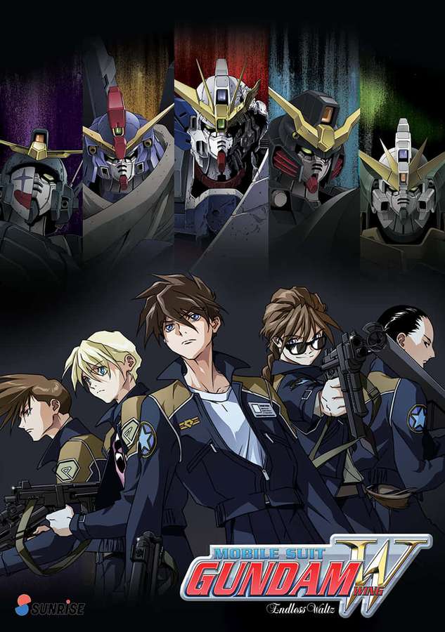 Anime characters and Gundams from Mobile Suit Gundam Wing. — Gundam Wing Wallpaper