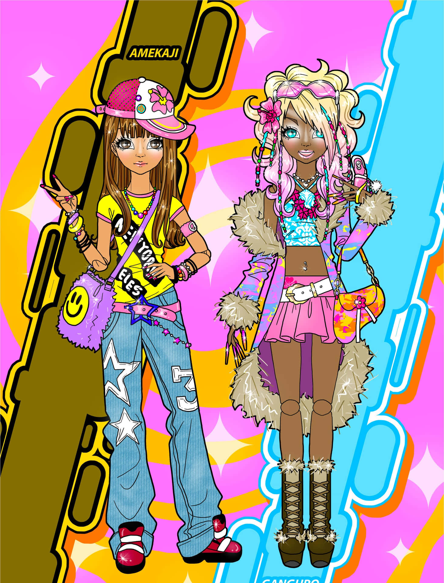 Gyaru Fashion Bakgrunnsbildet