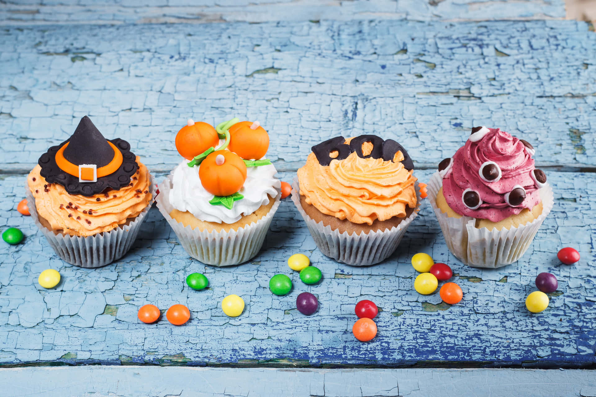 Halloween Cupcakes Achtergrond