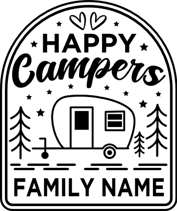 Happy Campers Free Svg SVG