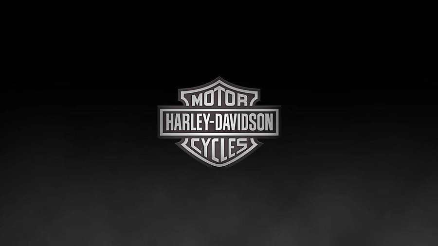 Harley-Davidson-Logo auf dunklem strukturiertem Hintergrund — Harley Bilder