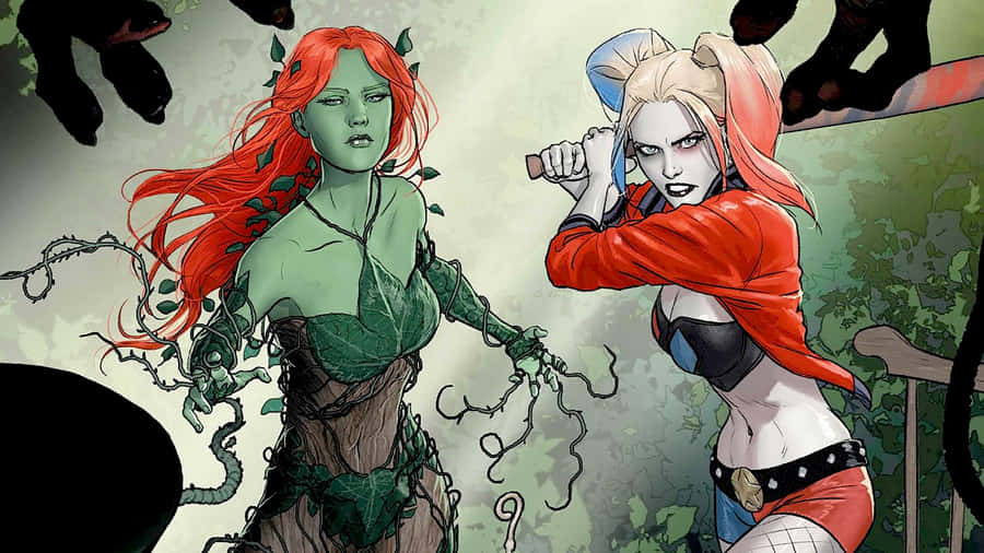 Harley Quinn And Poison Ivy Wallpaper