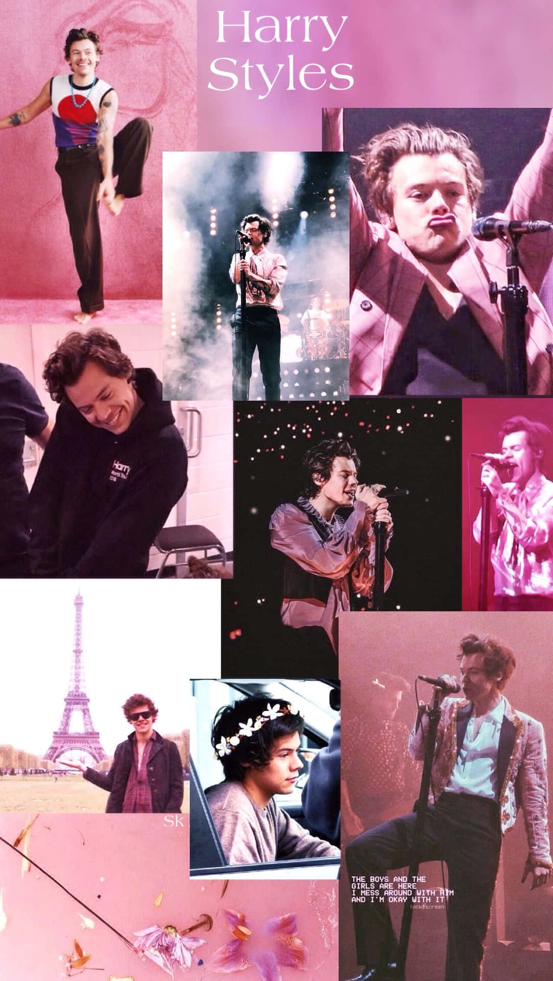 Harry Styles Collage Bakgrunnsbildet