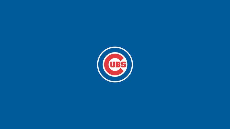 Chicago Cubs Baseballteam-Logo auf blauem Hintergrund — HD Computer Hintergrundbild