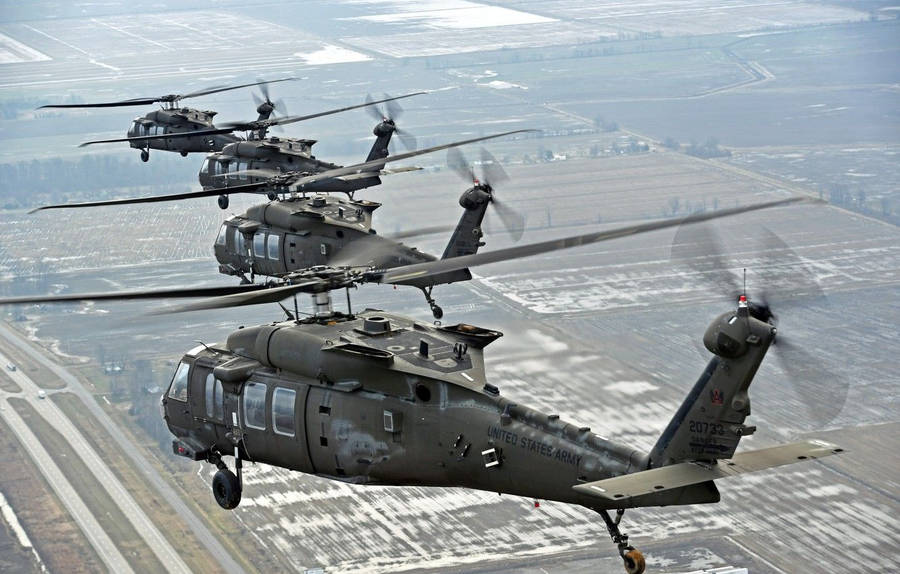 Helicóptero Black Hawk Papel de Parede