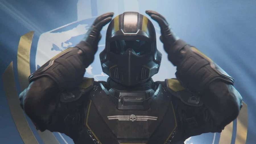 Helldiver Salutingin Armor — Helldivers 2 Wallpaper