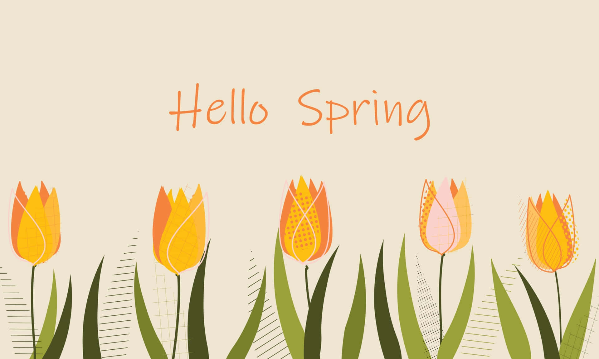 Hello Spring Wallpaper