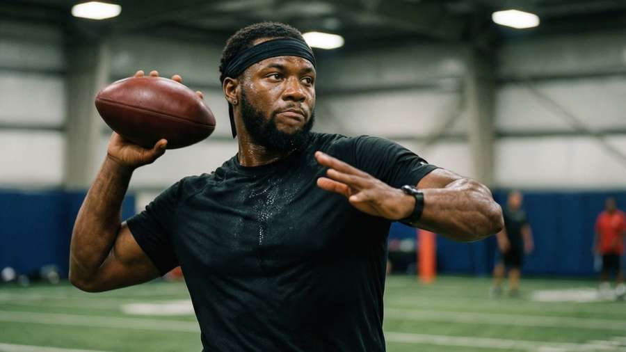 Training session action shot of Hendon Hooker. — Hendon Hooker Picture