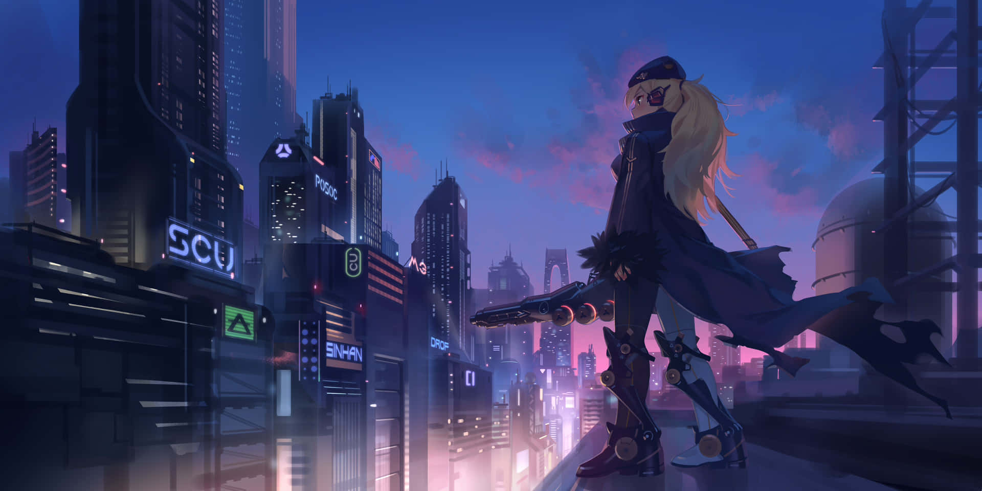 Hintergrund Der Anime Stadt
