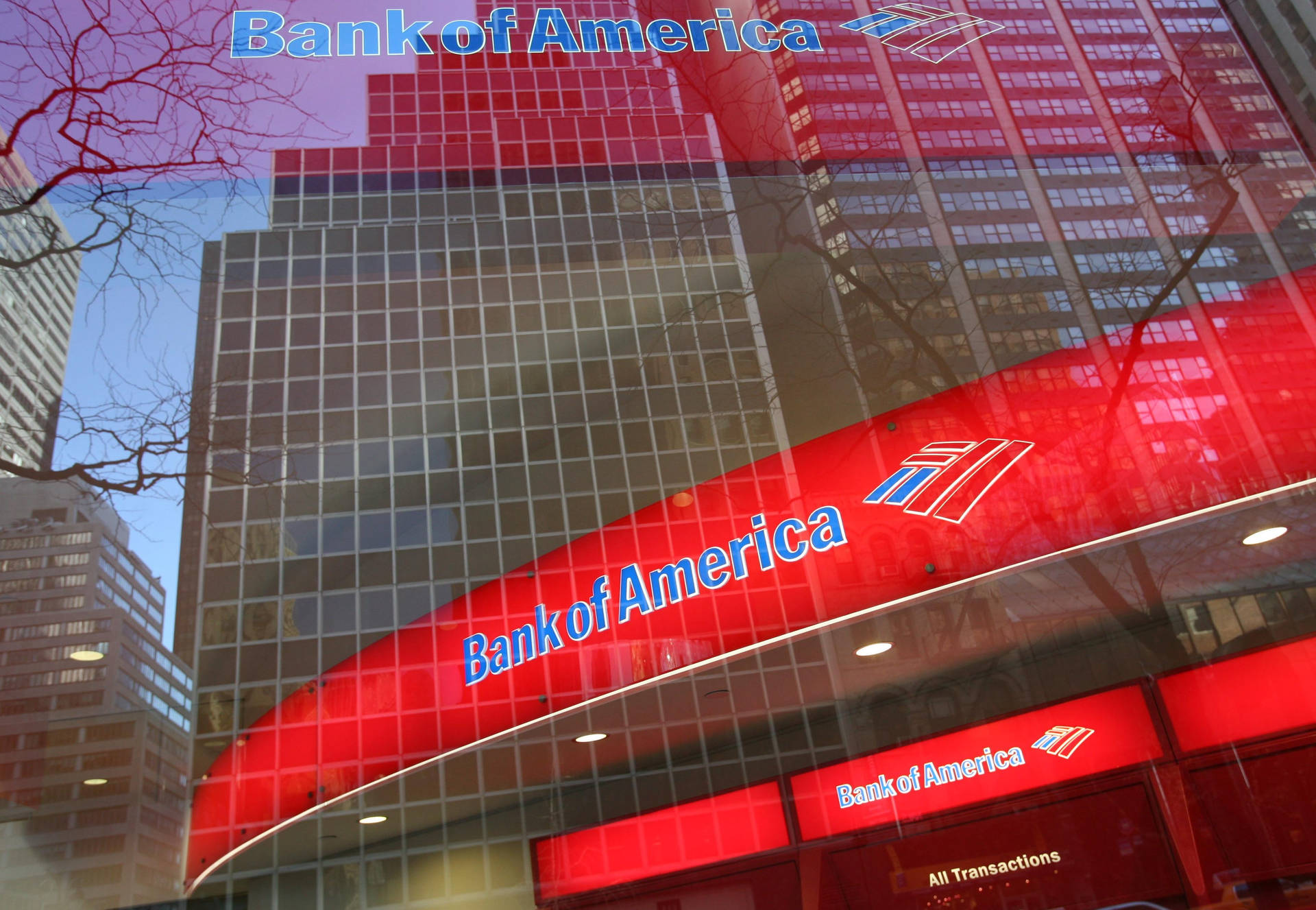 Hintergrund Der Bank Of America