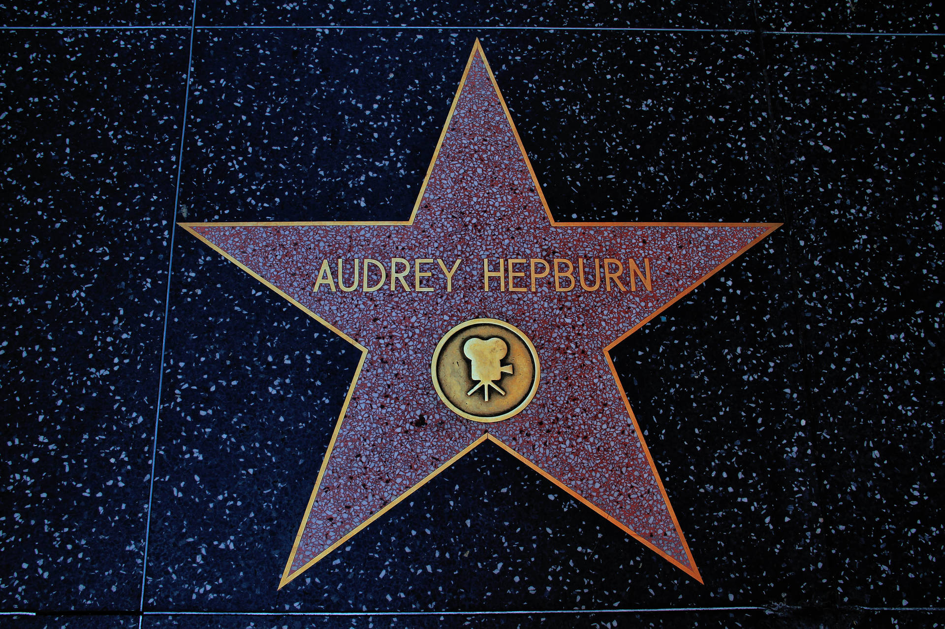 Hintergrund Des Hollywood Walk Of Fame