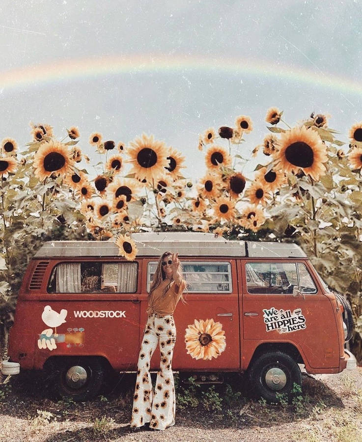 Hippie Aesthetic Background Wallpaper