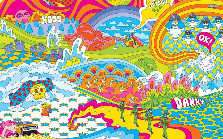 Hippie Background Wallpaper