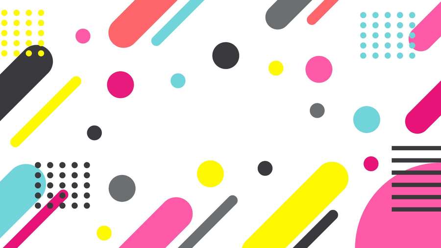 Kräftige bunte geometrische Formen auf weißem Hintergrund — Hipster Hintergrundbild