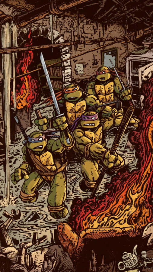 História Em Quadrinhos Teenage Mutant Ninja Turtles Papel de Parede