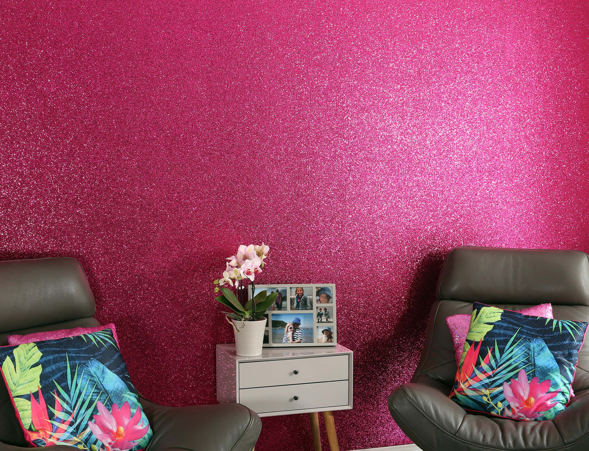 Hot Pink Glitter Background Wallpaper