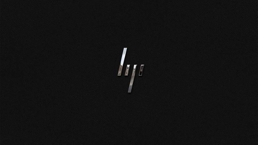 Silbernes HP-Logo auf schwarzer Lederstruktur — Hp Bilder