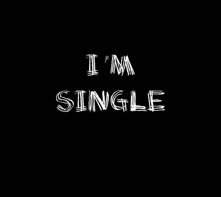Texto de graffiti branco dizendo Estou solteiro em fundo preto — I Am Single Papéis de Parede