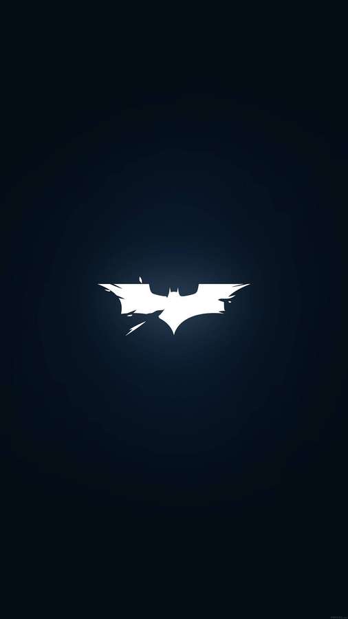 Logotipo do Batman brilhando em fundo gradiente azul escuro — Imagens populares Papéis de Parede
