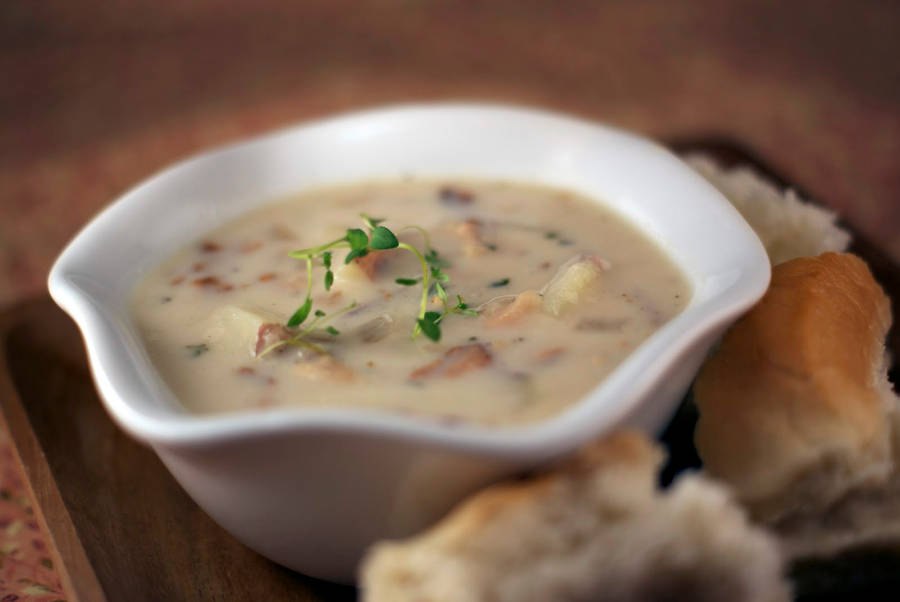 Immagini Della Zuppa Di Molluschi Del New England