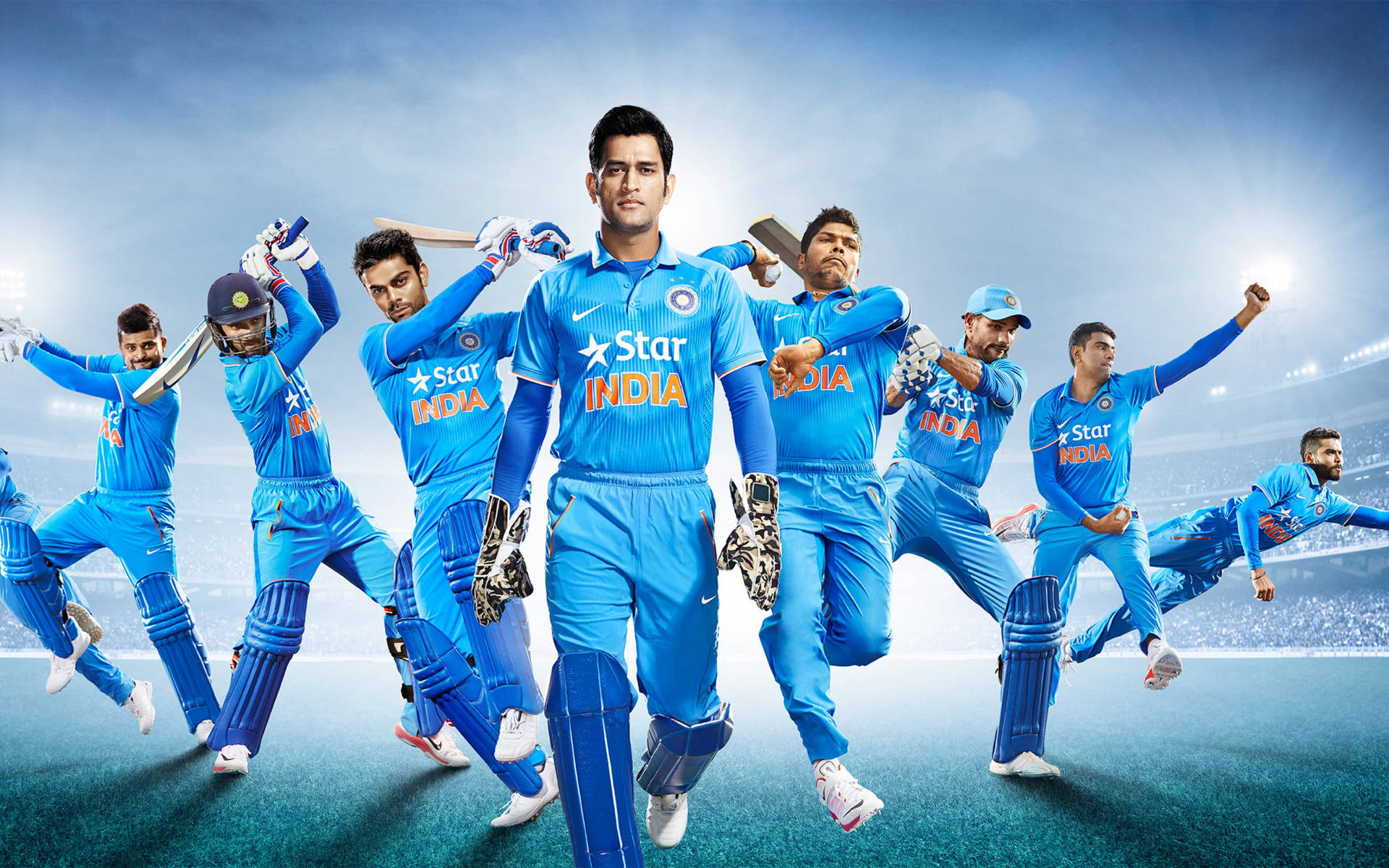 Indian Cricket Team Background Wallpaper