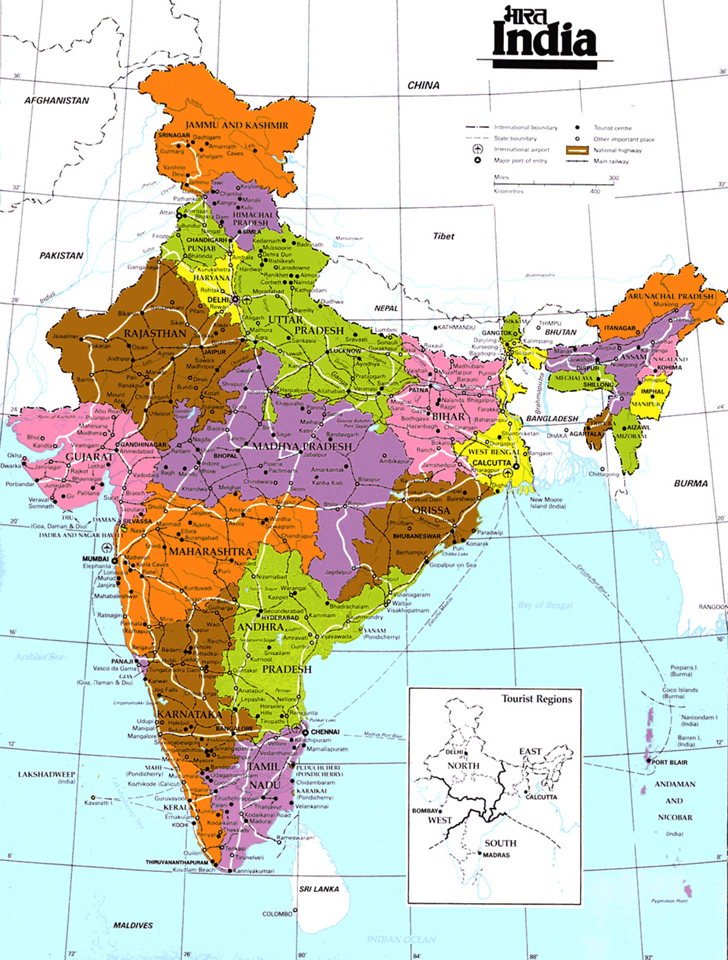 Indien Kort Baggrunde