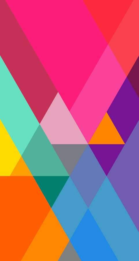 Carta da parati geometrica astratta con triangoli colorati sovrapposti. — iOS 7 Sfondi