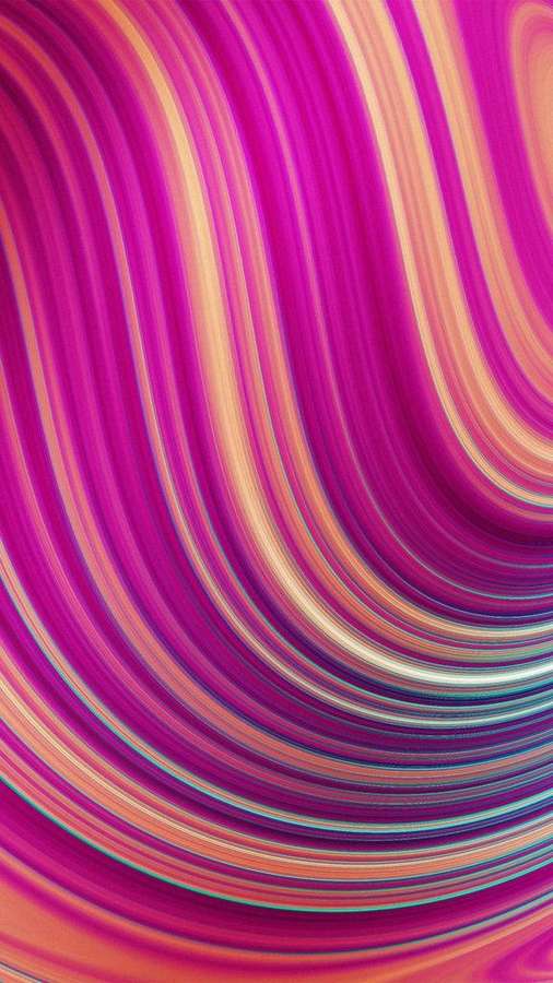 Remolino abstracto dinámico de magenta, melocotón y verde azulado arte digital — iPhone 8 Rojo Fondos de pantalla