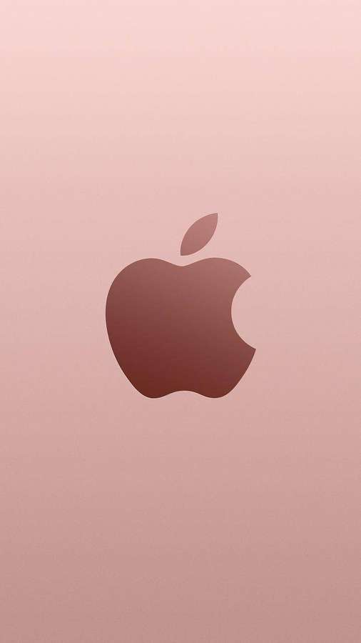 Apple-logo i roseguld på gradientbaggrund — iPhone Se Wallpapers