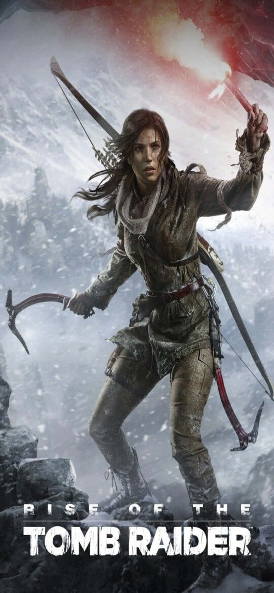 Iphone X Rise Of The Tomb Raider Background Wallpaper