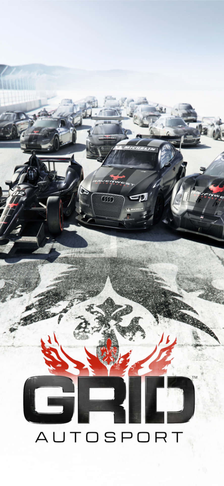 Iphone Xs Grid Autosport Background Wallpaper