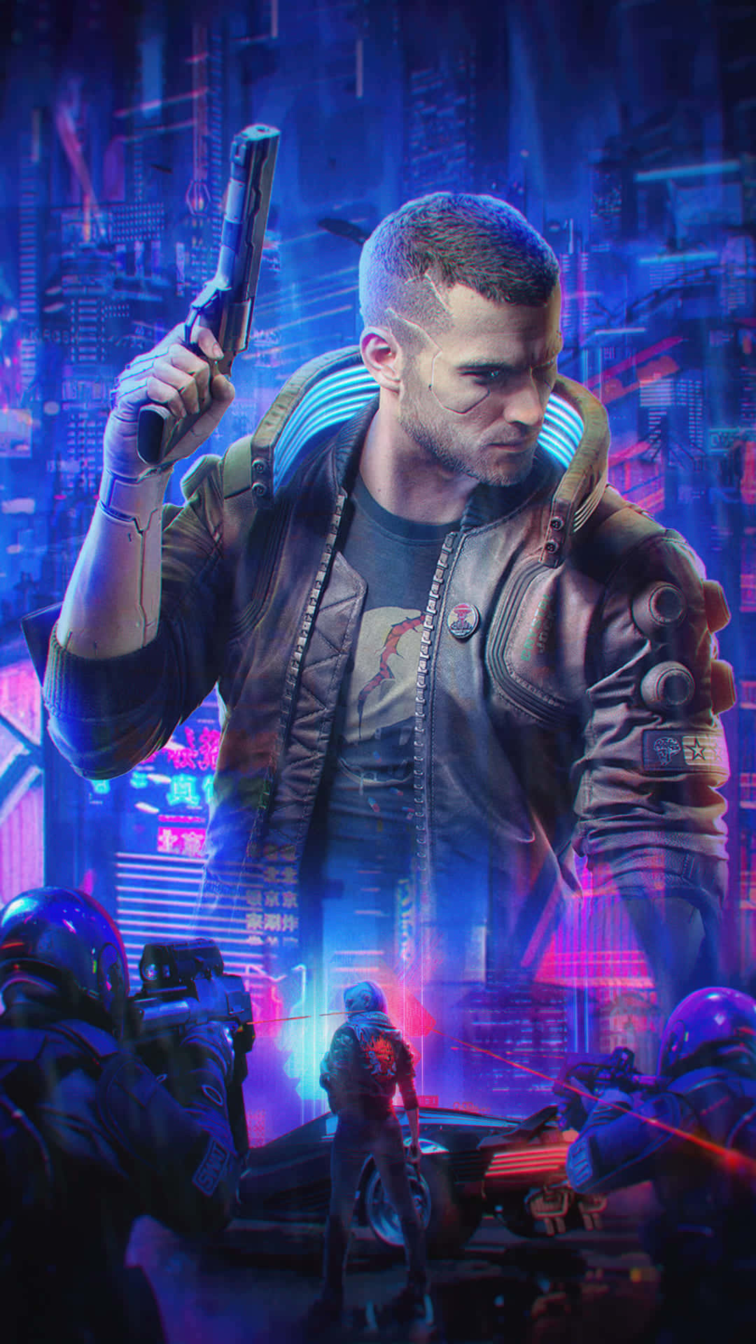 Iphone Xs Max Cyberpunk 2077 Bakgrund