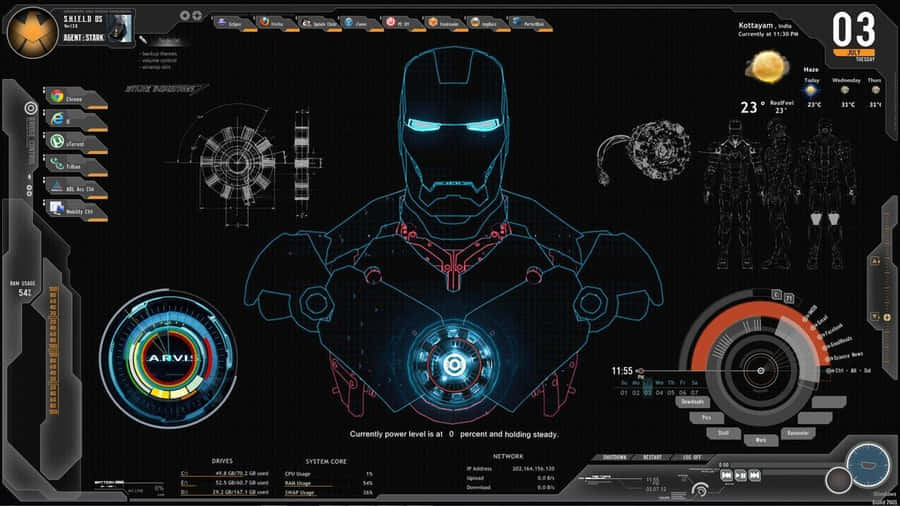 Iron Man Jarvis Desktop Achtergrond