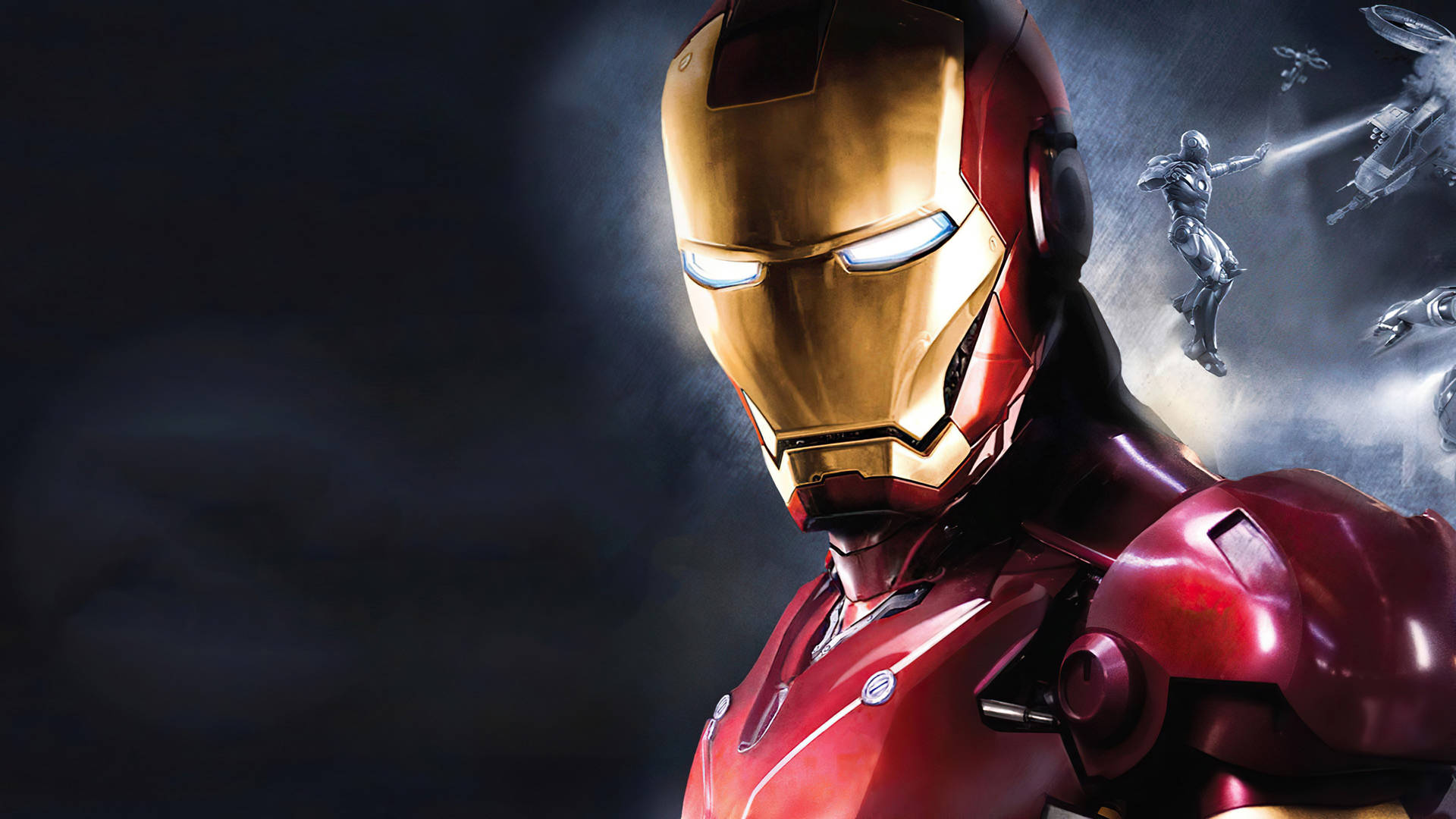 Wallpaper cinema, red, gun, gold, sky, weapon, power, Iron Man for mobile  and desktop, section фильмы, resolution 1920x1080 - download