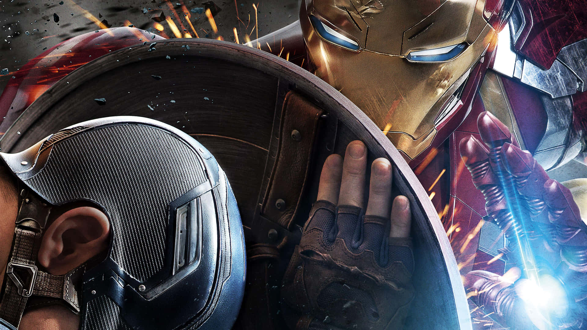 Iron Man Vs Captain America Fondo de pantalla