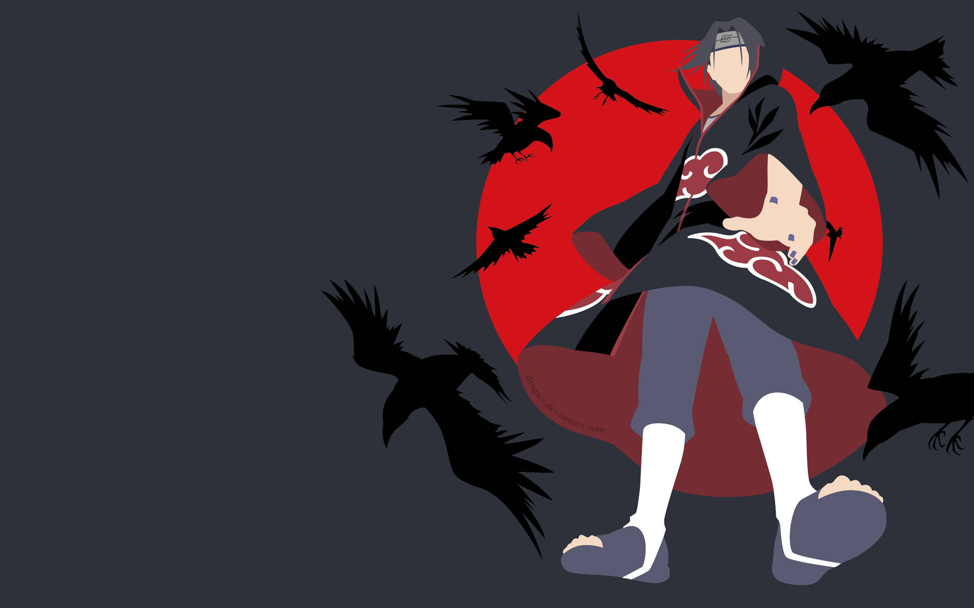 Itachi Zwart Achtergrond