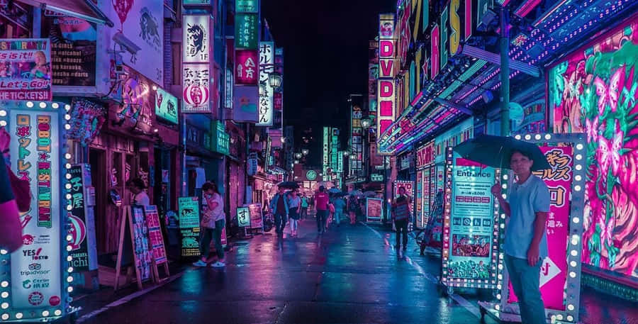 Japanilainen Neon Taustakuva