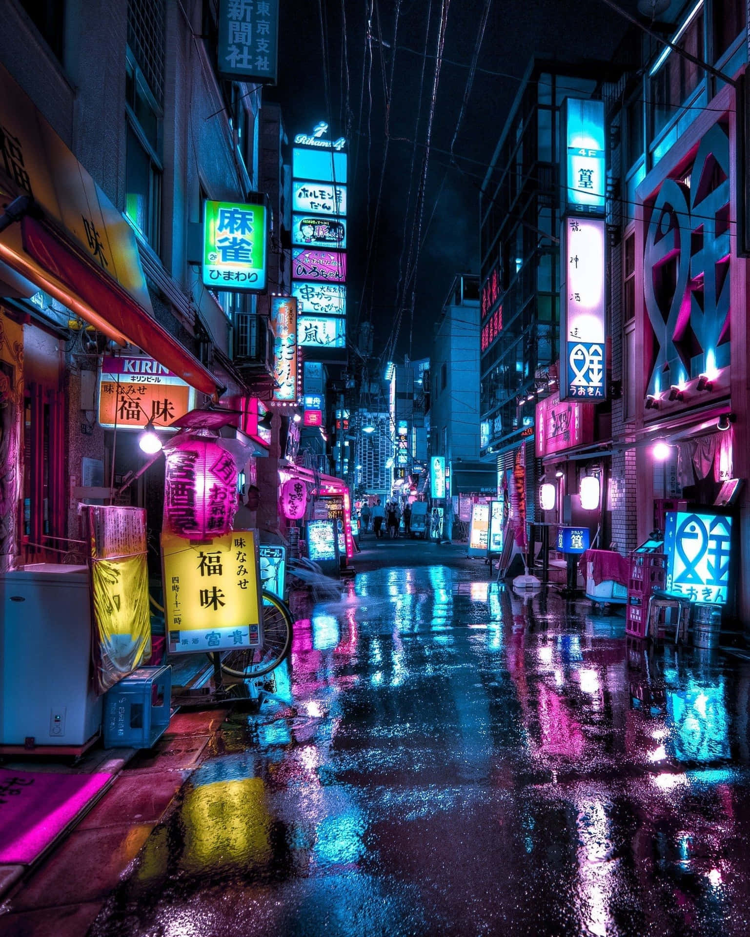 Japanisches Neon Wallpaper
