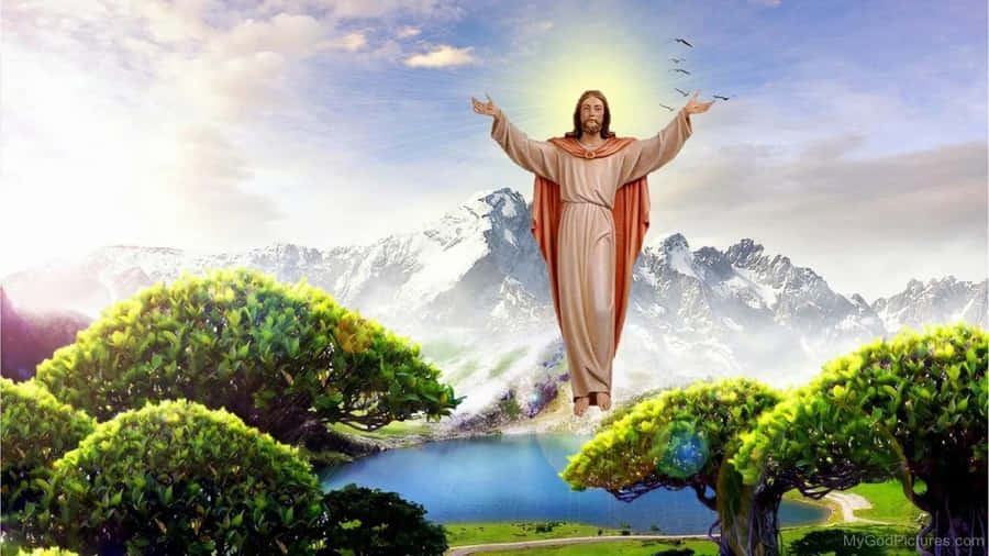 Jesus Im Himmel Wallpaper