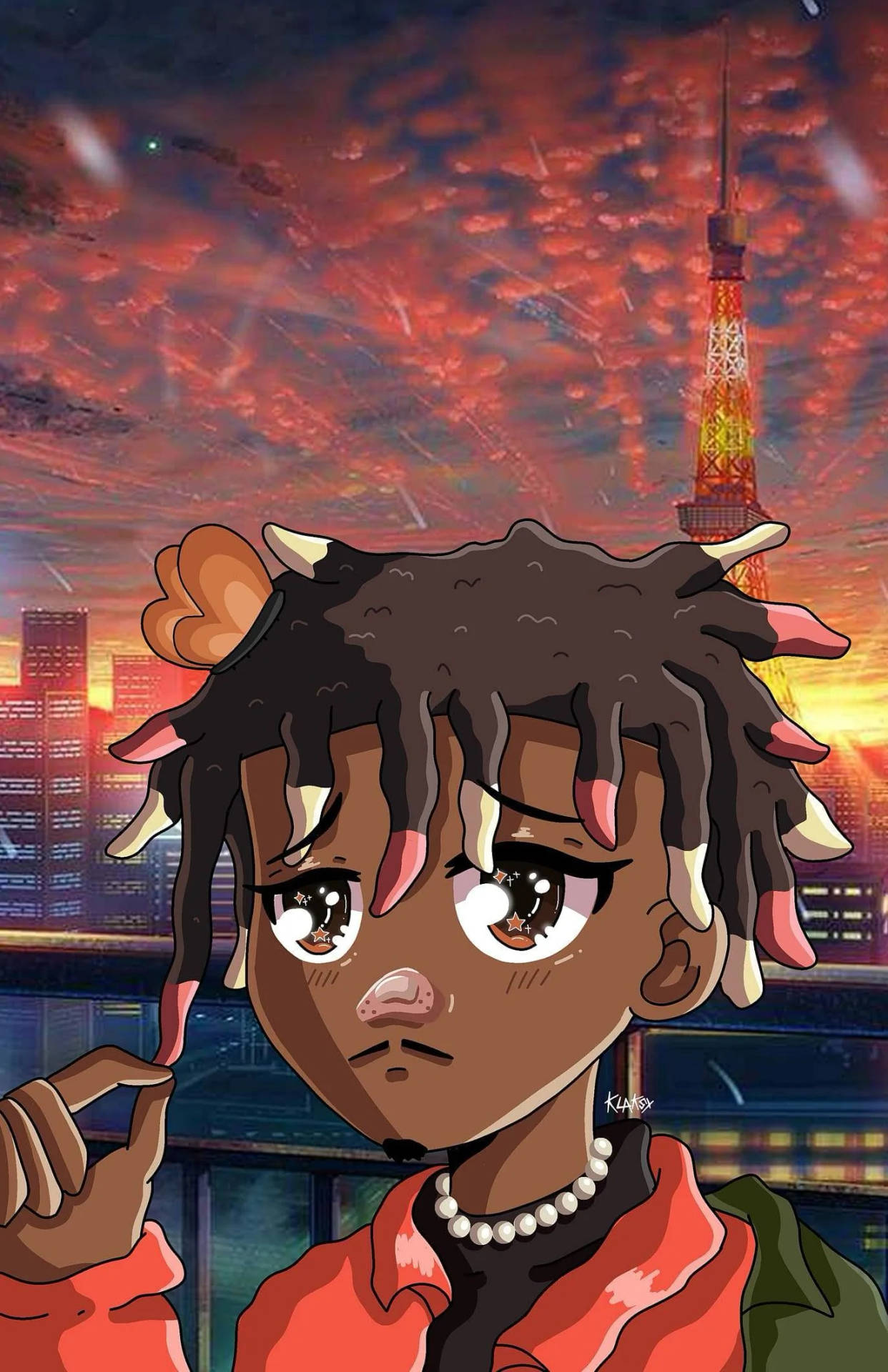 Juice Wrld Anime Background Wallpaper